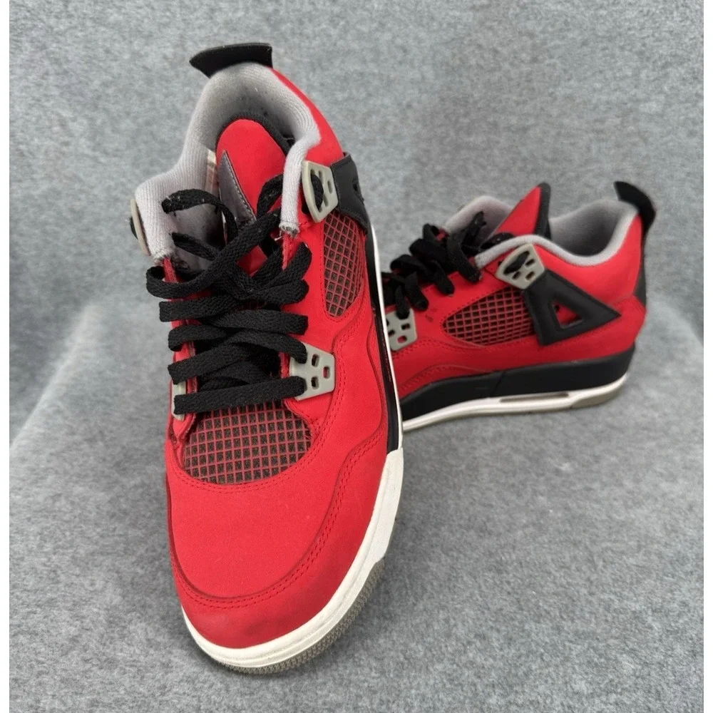 Nike Air Jordan 4 Retro Toro Bravo Red Black Suede Jumpman Sneakers